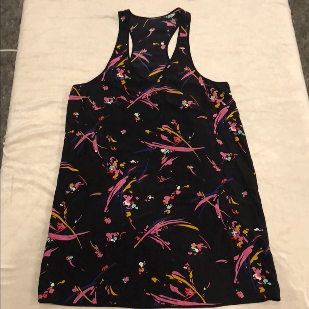 Tibi Silk Racerback Shift Dress